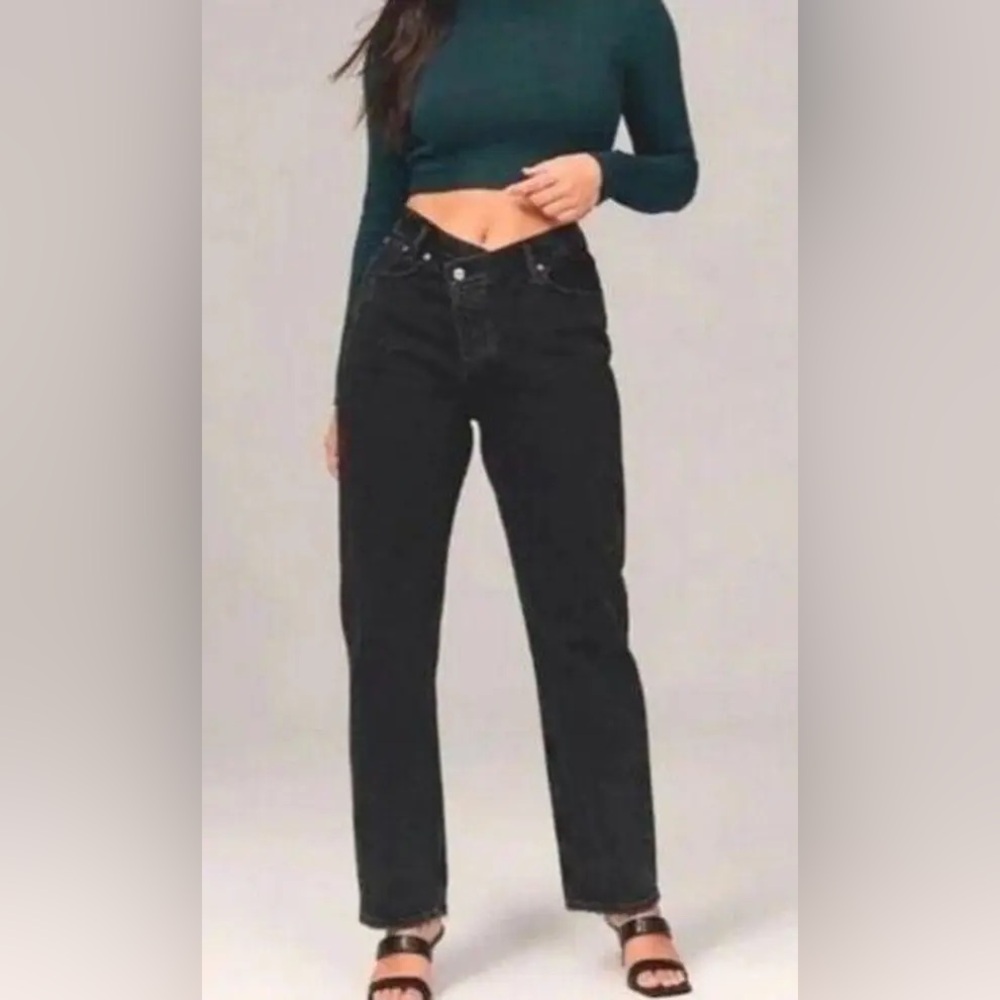 Abercrombie & Fitch The Dad High Rise Jeans curve love